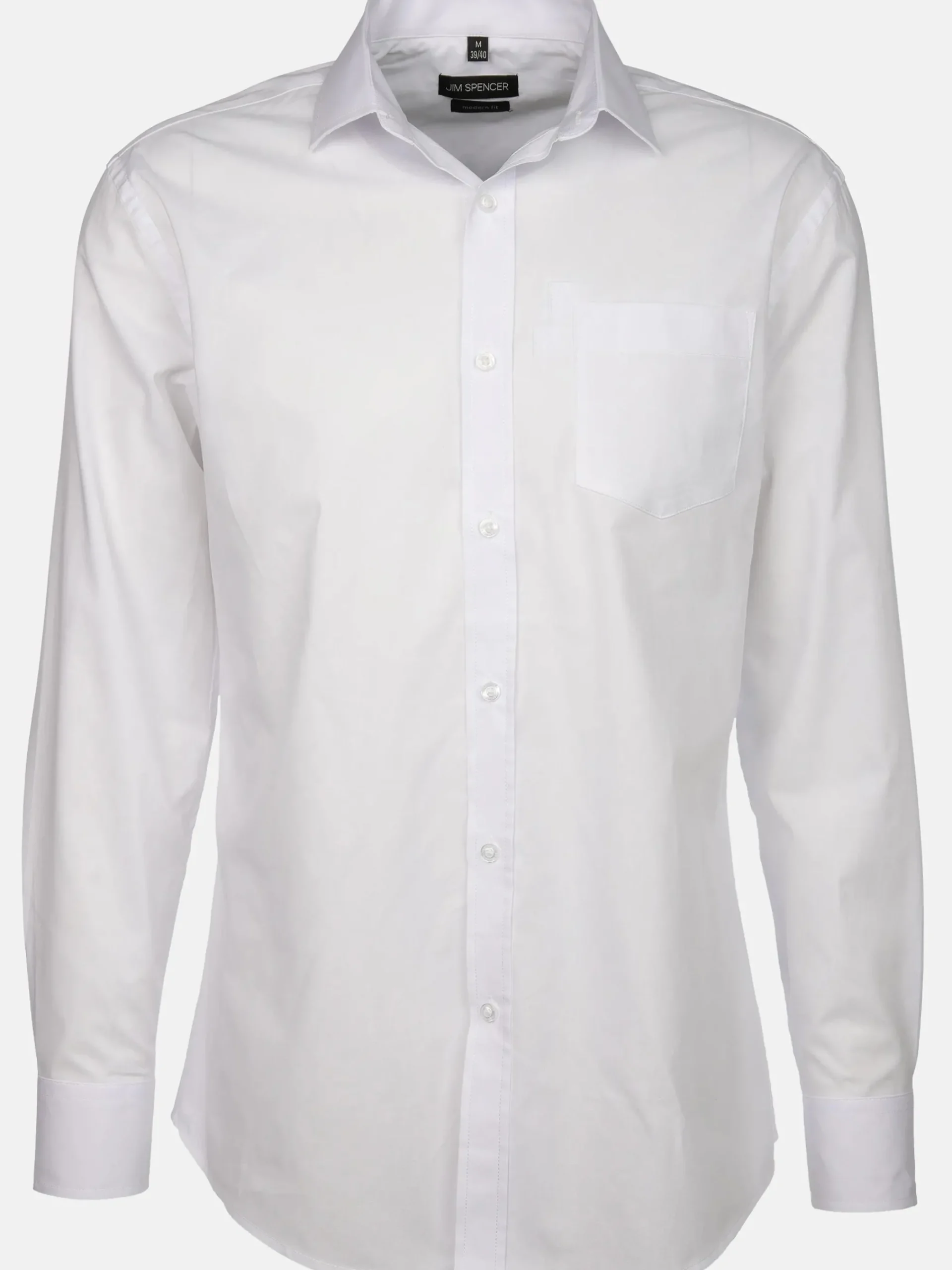 Herren Jim Spencer Herren Cityhemd mit langem Arm unifarben