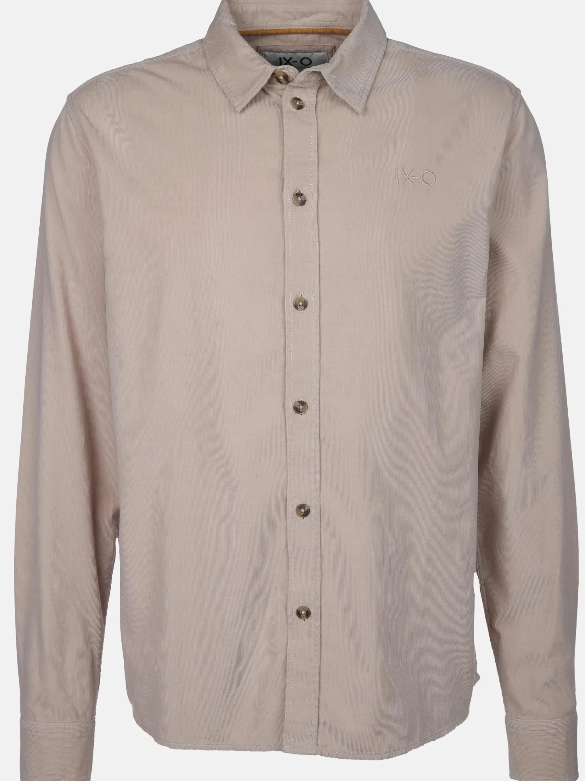 Herren IX-O Herren Cordhemd unifarben