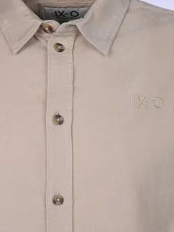 Herren IX-O Herren Cordhemd unifarben