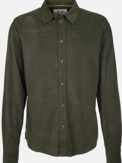 Herren IX-O Herren Cordhemd unifarben