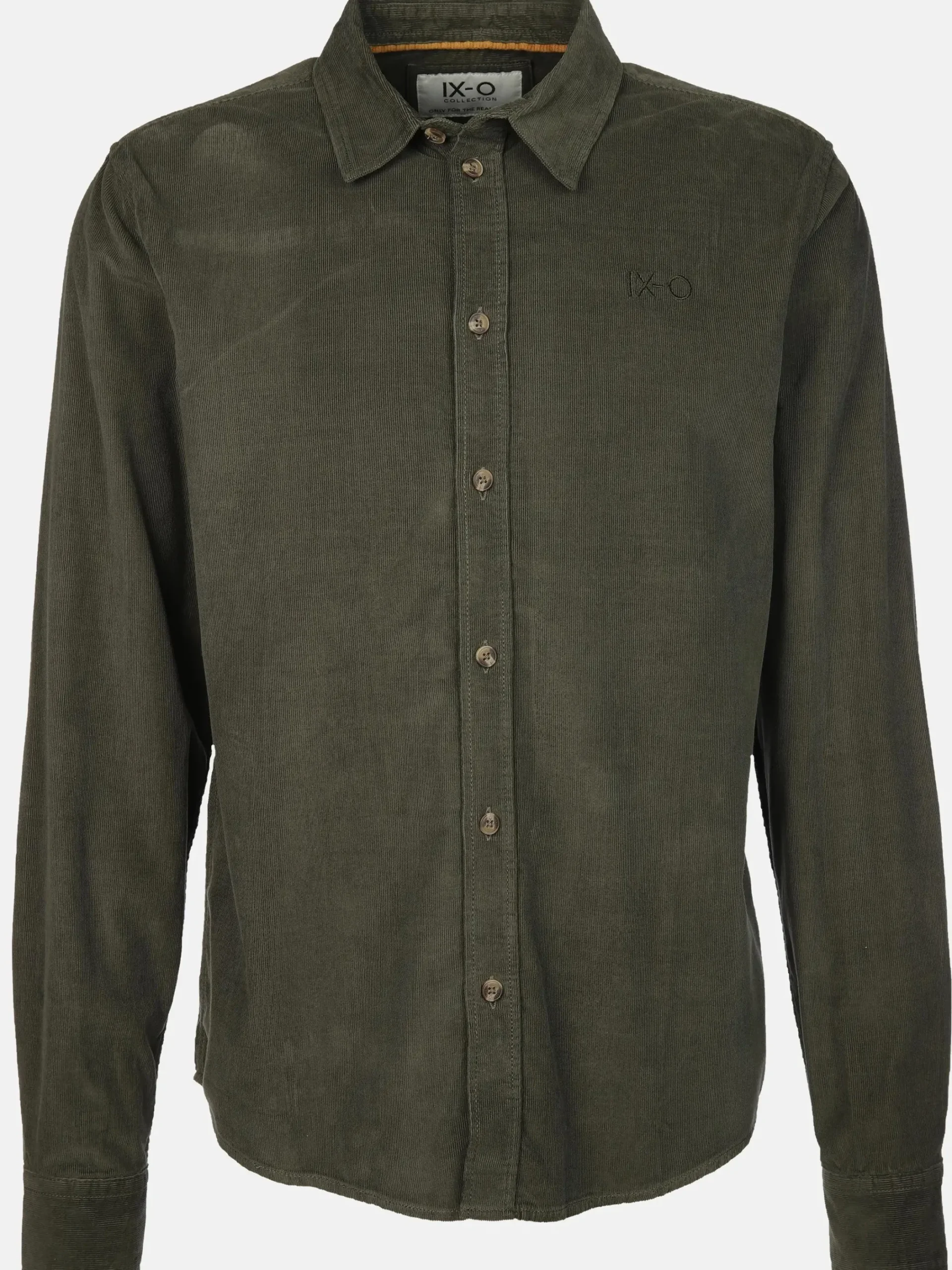 Herren IX-O Herren Cordhemd unifarben