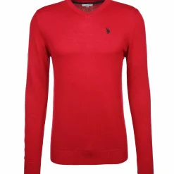 Herren U.S. Polo Assn. Herren Feinstrickpullover mit V-Ausschnitt