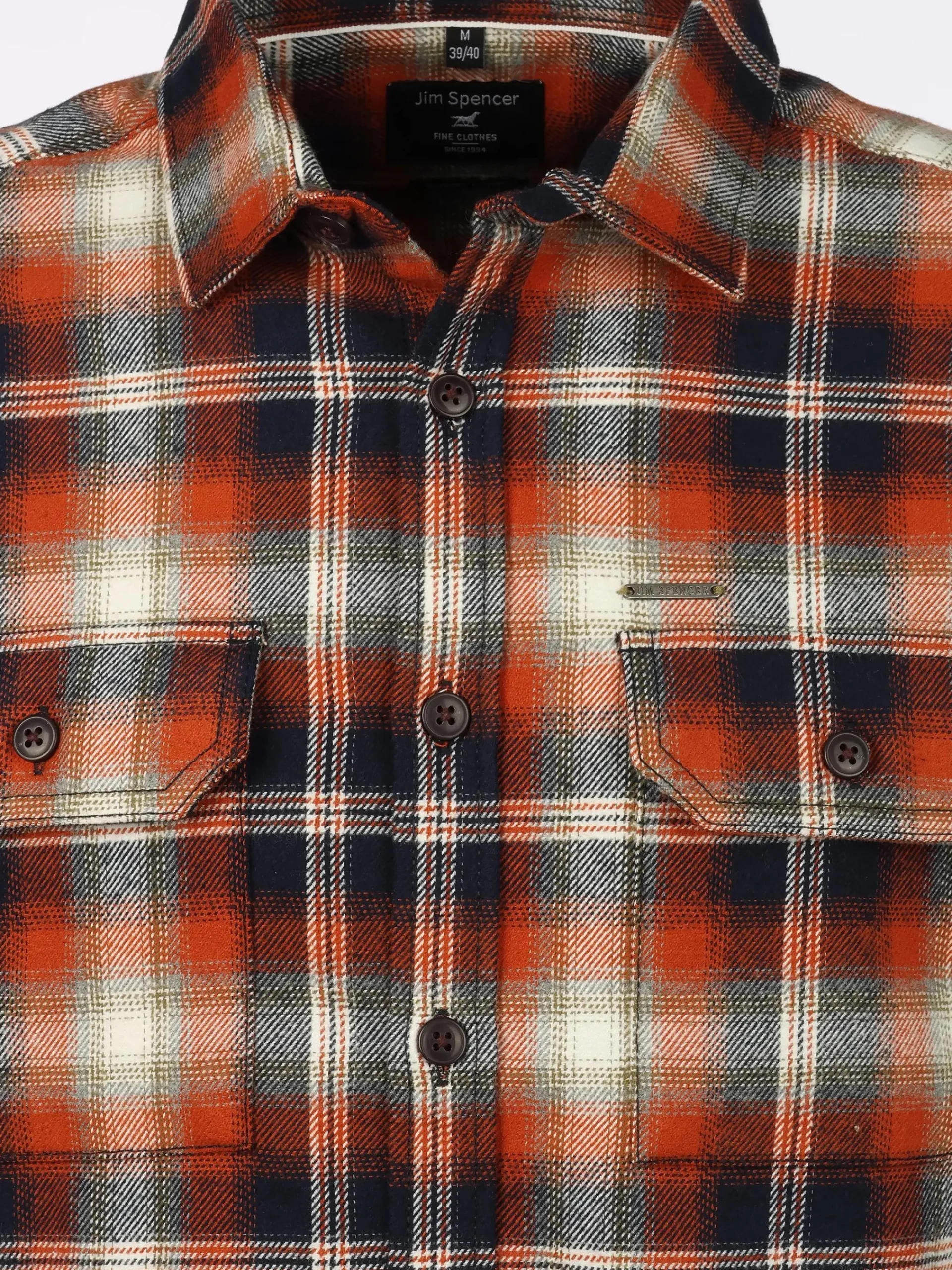 Herren Jim Spencer Herren Flanellhemd als Overshirt Melange