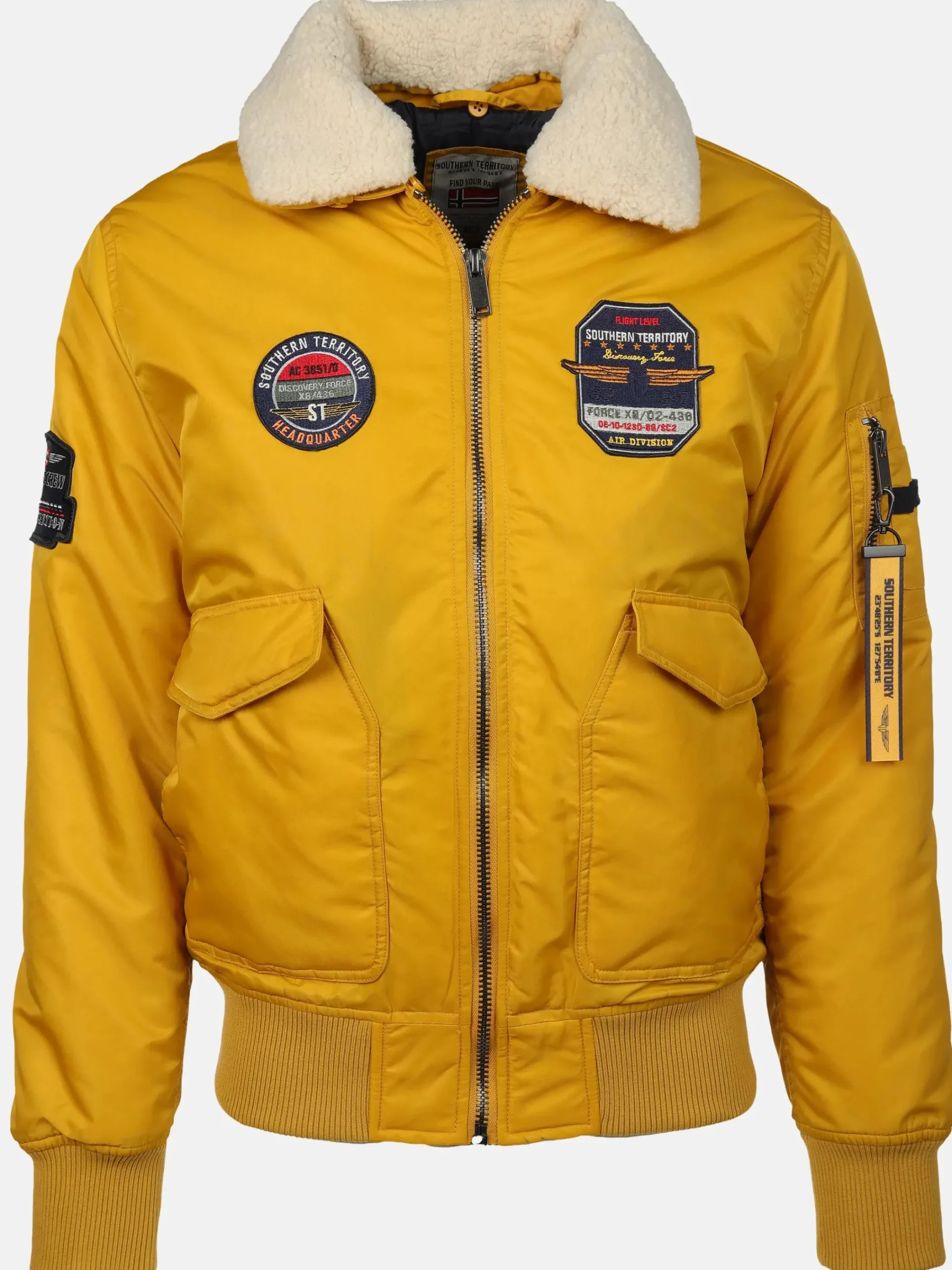 Herren Southern Territory Herren Fliegerblouson mit abnehmbaren Sherpa-Kragen