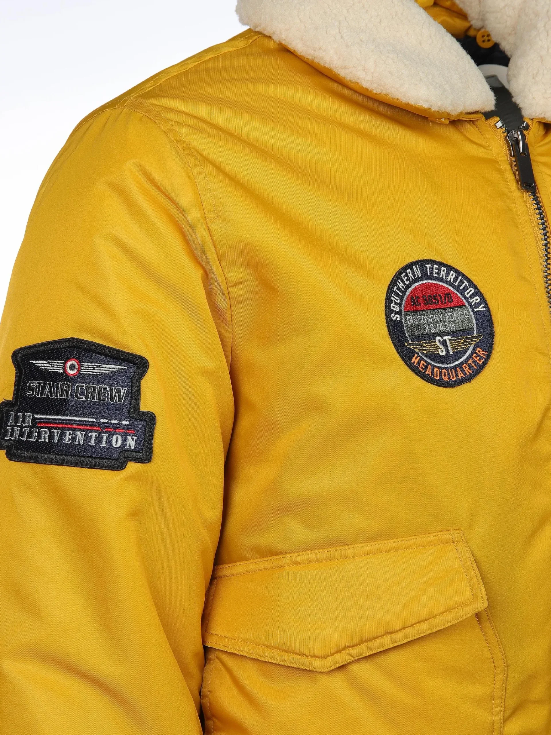 Herren Southern Territory Herren Fliegerblouson mit abnehmbaren Sherpa-Kragen