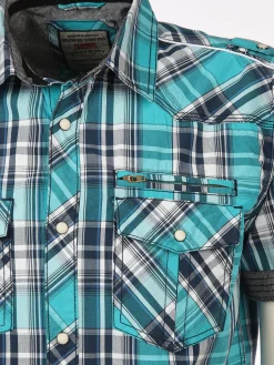 Herren Southern Territory Herren Freizeithemd kariert mit kurzem Arm