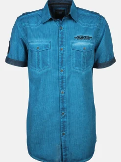 Herren Southern Territory Herren Freizeithemd mit Brusttaschen in Oilwash-Optik