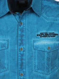 Herren Southern Territory Herren Freizeithemd mit Brusttaschen in Oilwash-Optik