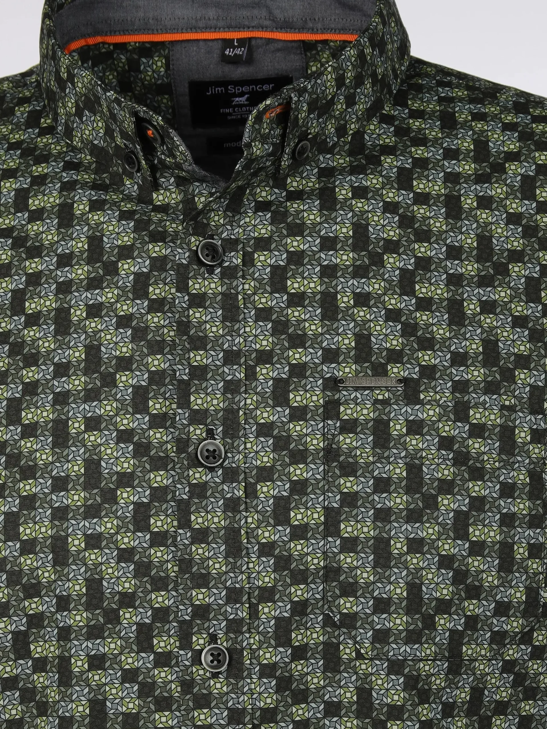 Herren Jim Spencer Herren Freizeithemd mit Brusttasche