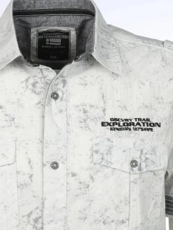 Herren Southern Territory Herren Freizeithemd mit Brusttaschen in Oilwash-Optik