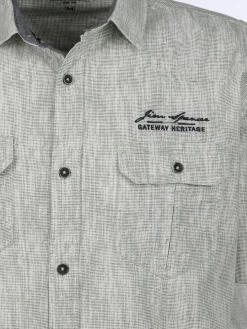 Herren Jim Spencer Herren Freizeithemd mit langen, krempelbaren Ärmeln