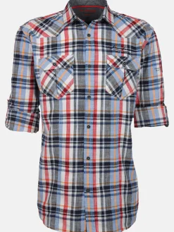 Herren Jim Spencer Herren Freizeithemd mit langen, krempelbaren Ärmeln