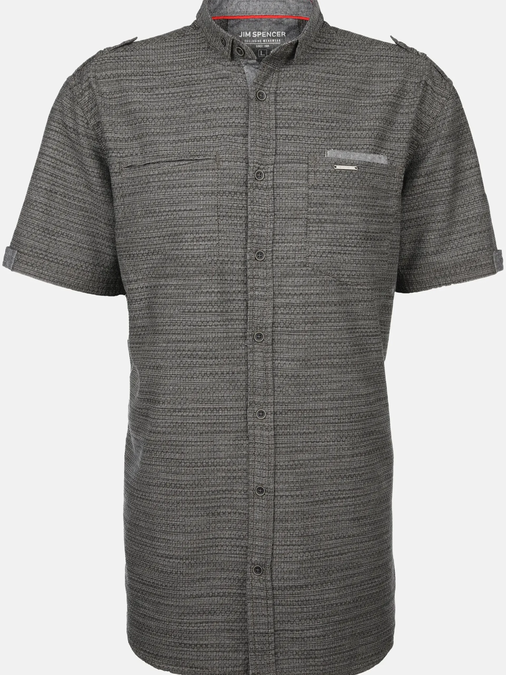 Herren Jim Spencer Herren Freizeithemd mit Stehkragen