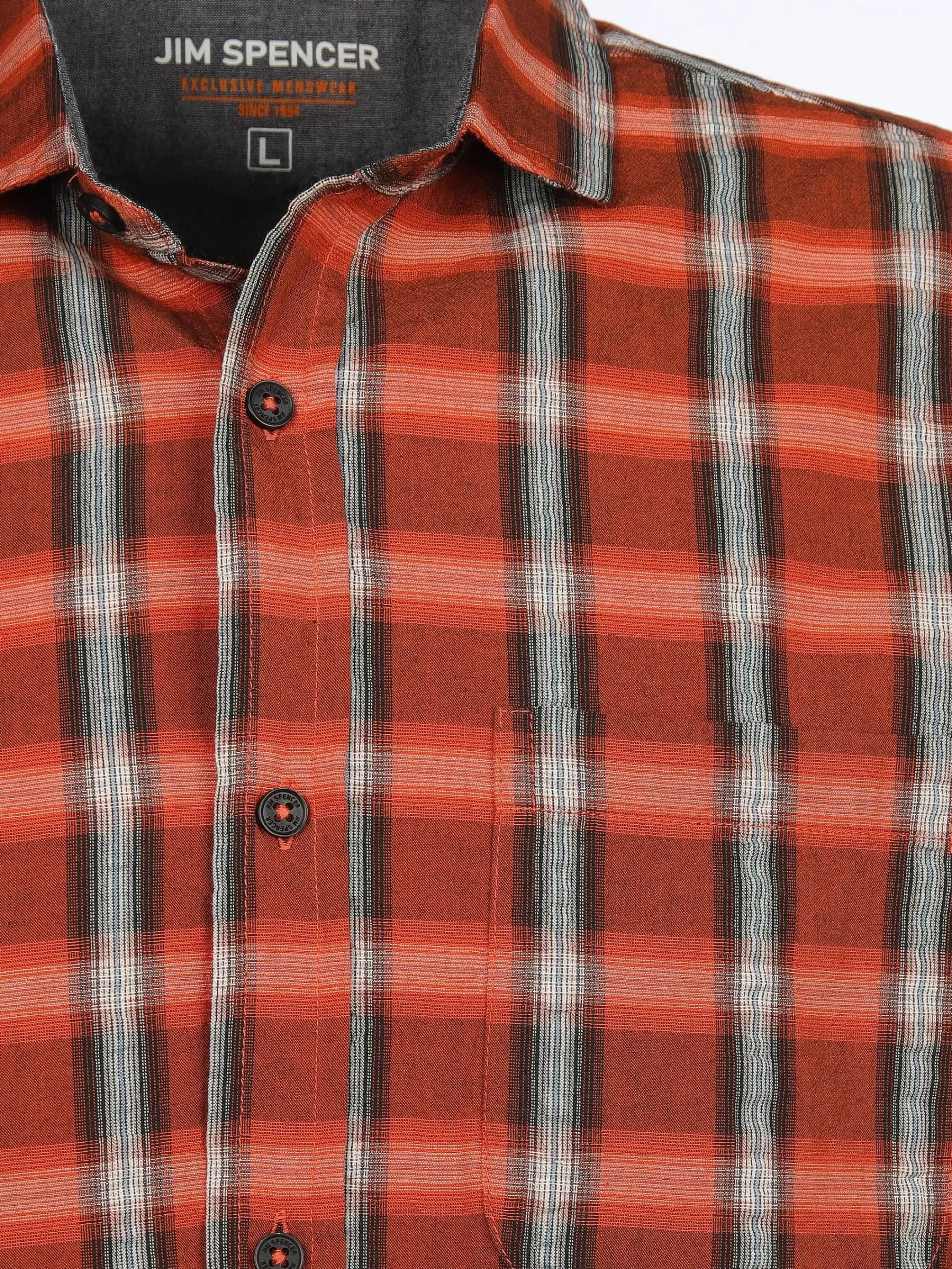 Herren Jim Spencer Herren Hemd mit kurzen Ärmeln