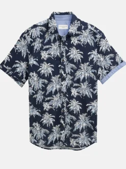 Herren Tom Tailor Herren Hemd mit Palmen