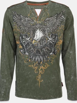 Herren Southern Territory Herren Henley Shirt mit Print