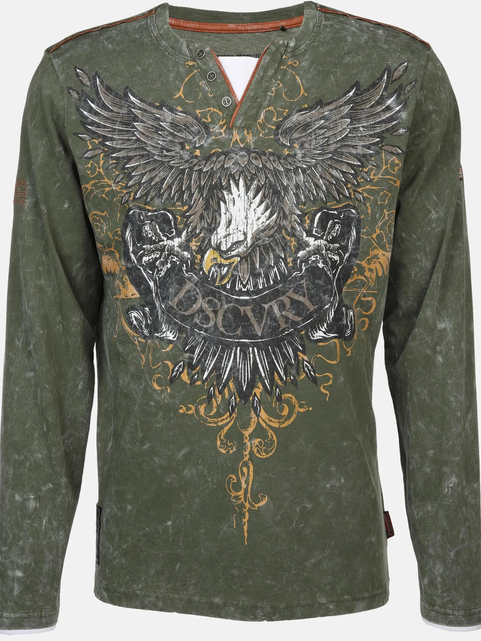 Herren Southern Territory Herren Henley Shirt mit Print