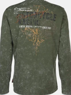 Herren Southern Territory Herren Henley Shirt mit Print