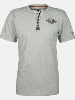 Herren Southern Territory Herren Henleyshirt im Used Look