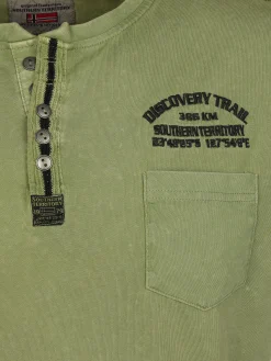 Herren Southern Territory Herren Henleyshirt im Used Look