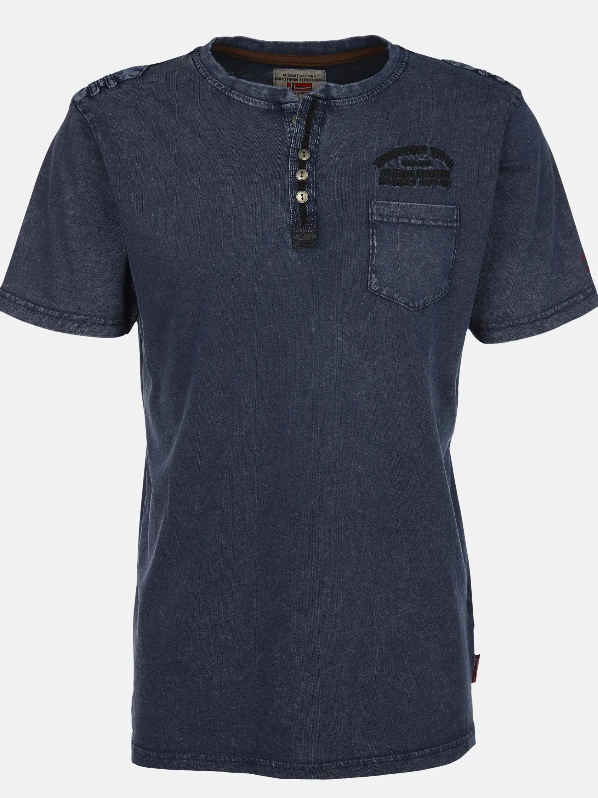 Herren Southern Territory Herren Henleyshirt im Used Look