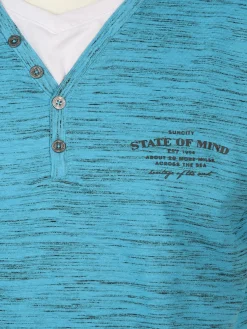 Herren Jim Spencer Herren Henleyshirt in 2in1 Optik