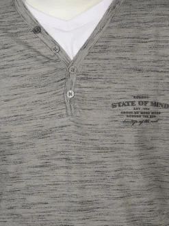 Herren Jim Spencer Herren Henleyshirt in 2in1 Optik