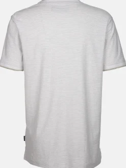 Herren Jim Spencer Herren Henleyshirt in melierter Streifenoptik