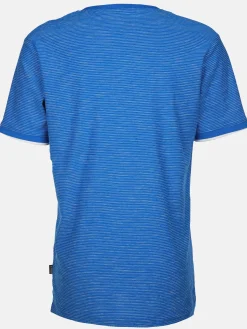 Herren Jim Spencer Herren Henleyshirt in melierter Streifenoptik