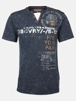 Herren Southern Territory Herren Henleyshirt in Used 2in1 Optik