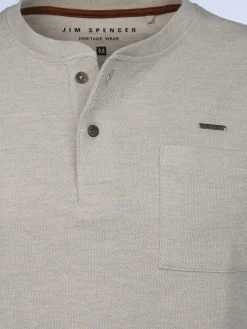 Herren Jim Spencer Herren Henleyshirt in Waffeloptik