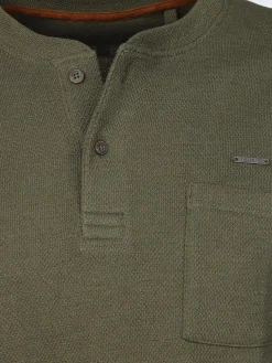 Herren Jim Spencer Herren Henleyshirt in Waffeloptik