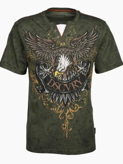 Herren Southern Territory Herren Henleyshirt mit auffälligem Frontprint