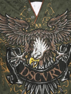 Herren Southern Territory Herren Henleyshirt mit auffälligem Frontprint