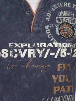 Herren Southern Territory Herren Henleyshirt mit Front-und Backprint