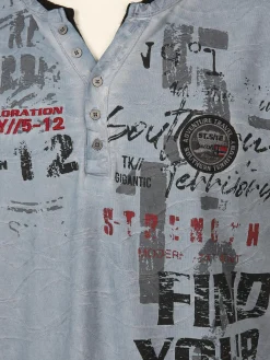 Herren Southern Territory Herren Henleyshirt mit 2in1 Kragen