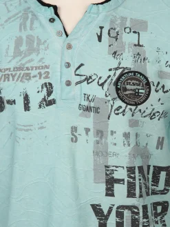 Herren Southern Territory Herren Henleyshirt mit 2in1 Kragen