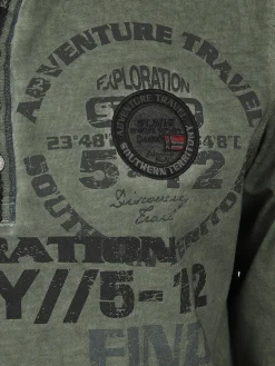 Herren Southern Territory Herren Henleyshirt mit langem Arm