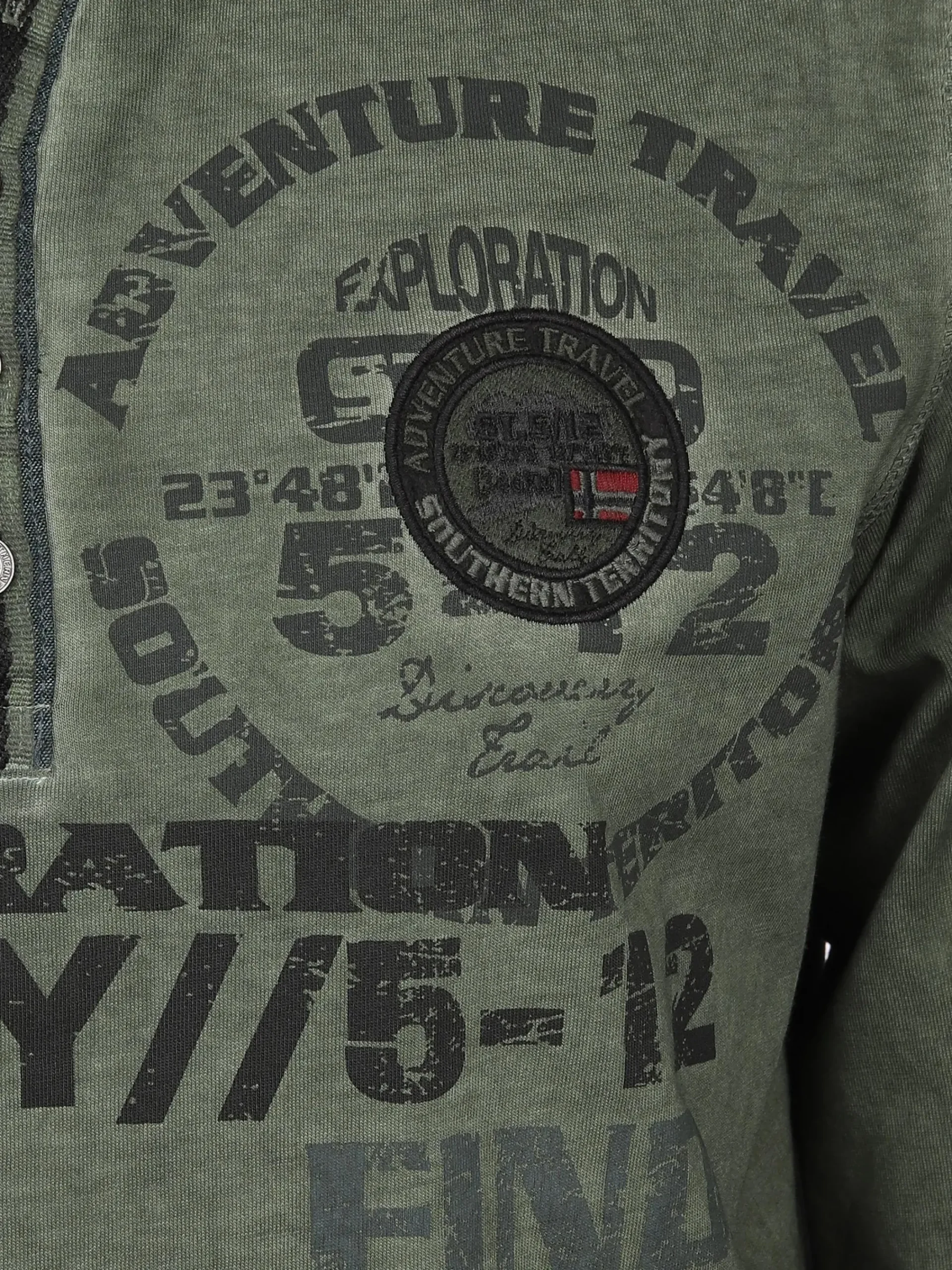 Herren Southern Territory Herren Henleyshirt mit langem Arm