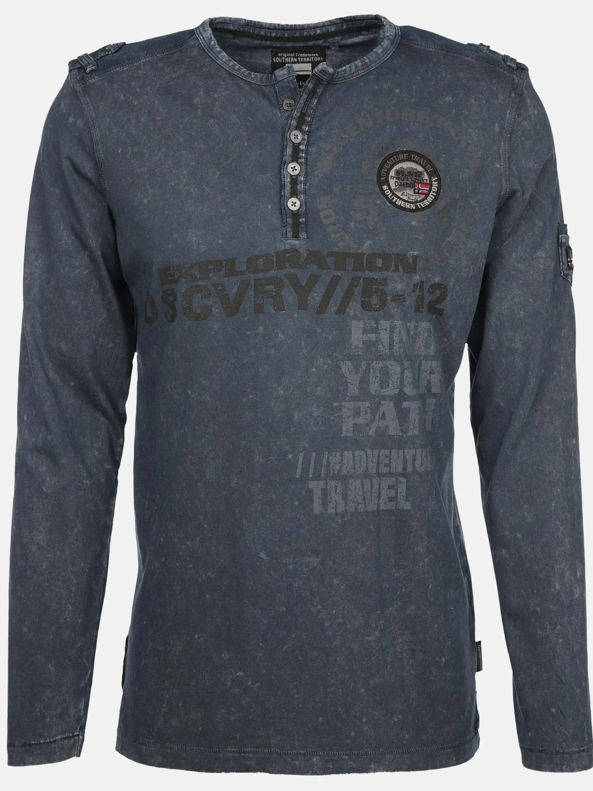 Herren Southern Territory Herren Henleyshirt mit langem Arm