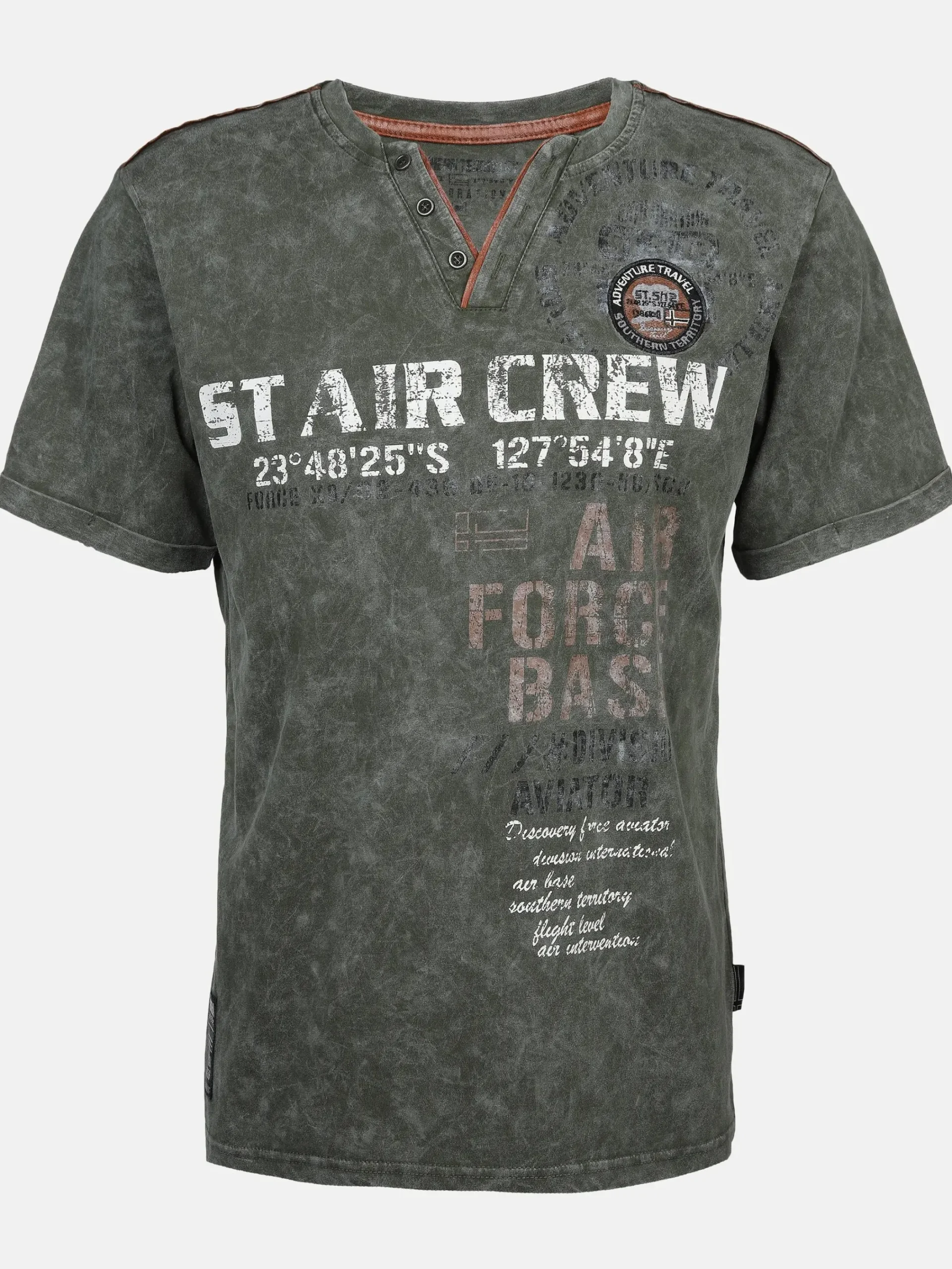 Herren Southern Territory Herren Henleyshirt mit Print