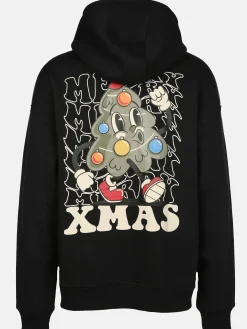 Herren Sublevel Herren Hoodie mit Weihnachtsmotiv