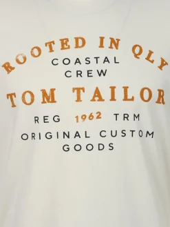 Herren Tom Tailor Herren Langarmshirt mit Frontprint