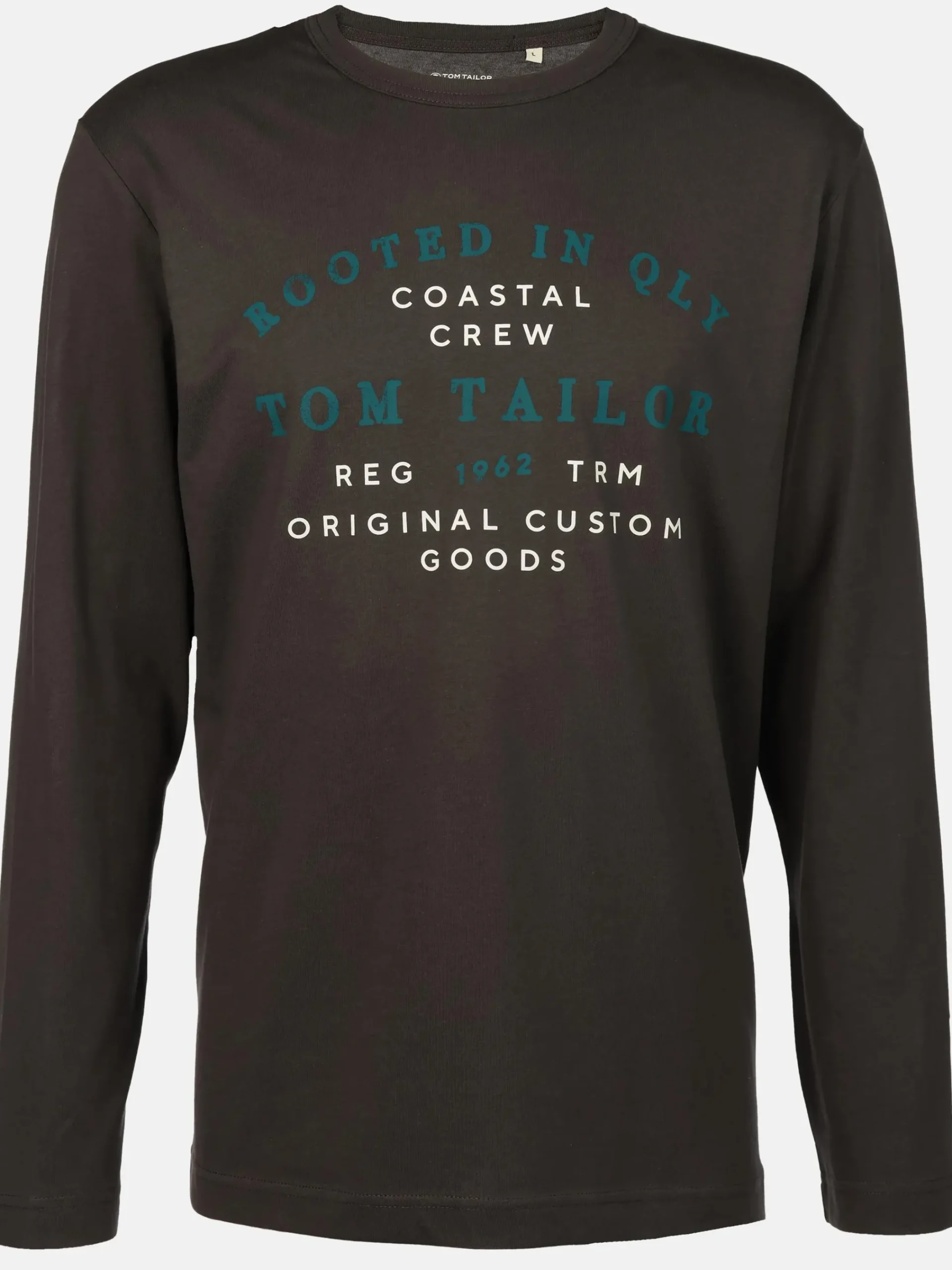 Herren Tom Tailor Herren Langarmshirt mit Frontprint