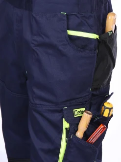 Herren Worker Herren Latz-Arbeitshose mit Neondetails