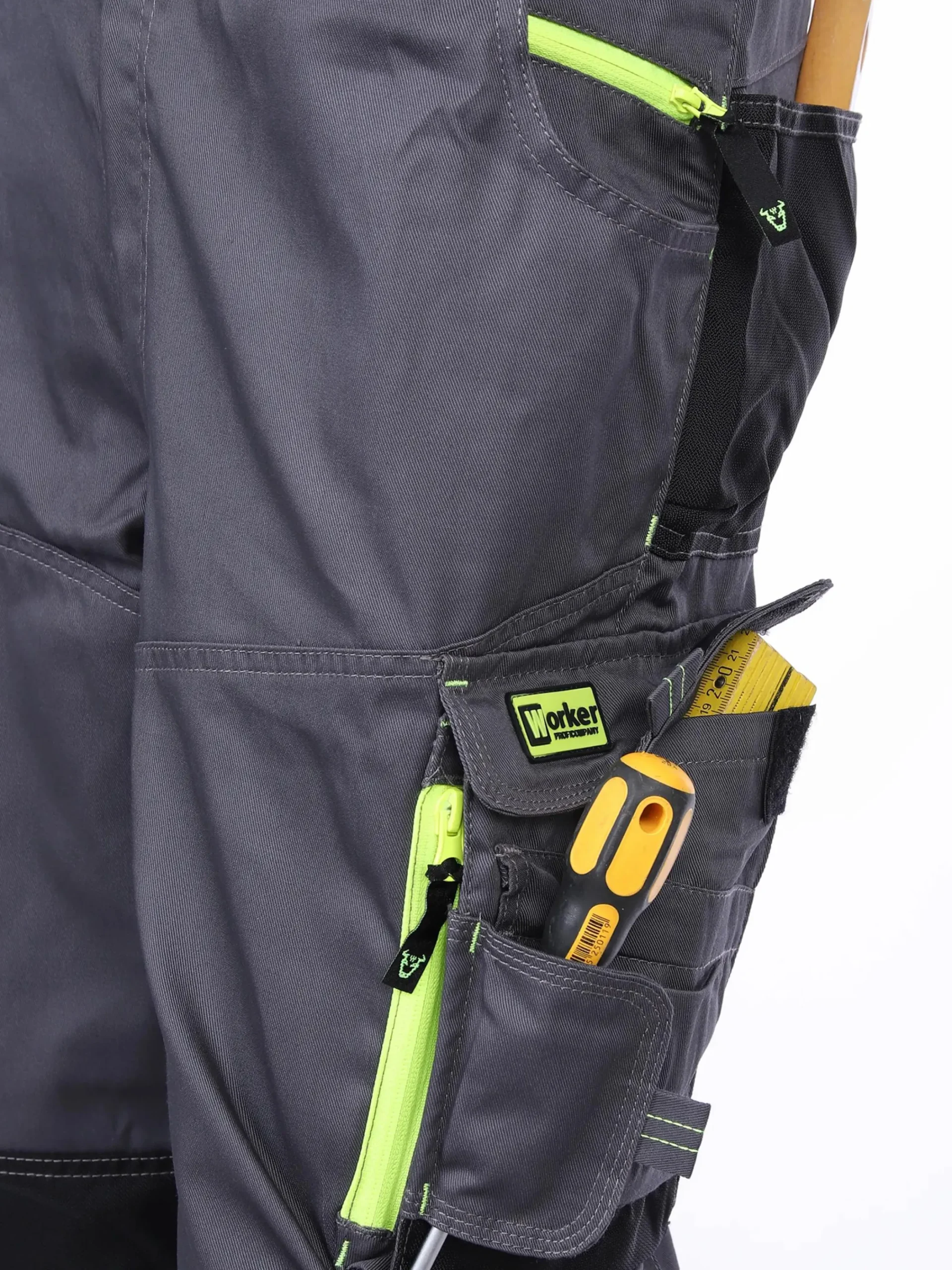 Herren Worker Herren Latz-Arbeitshose mit Neondetails