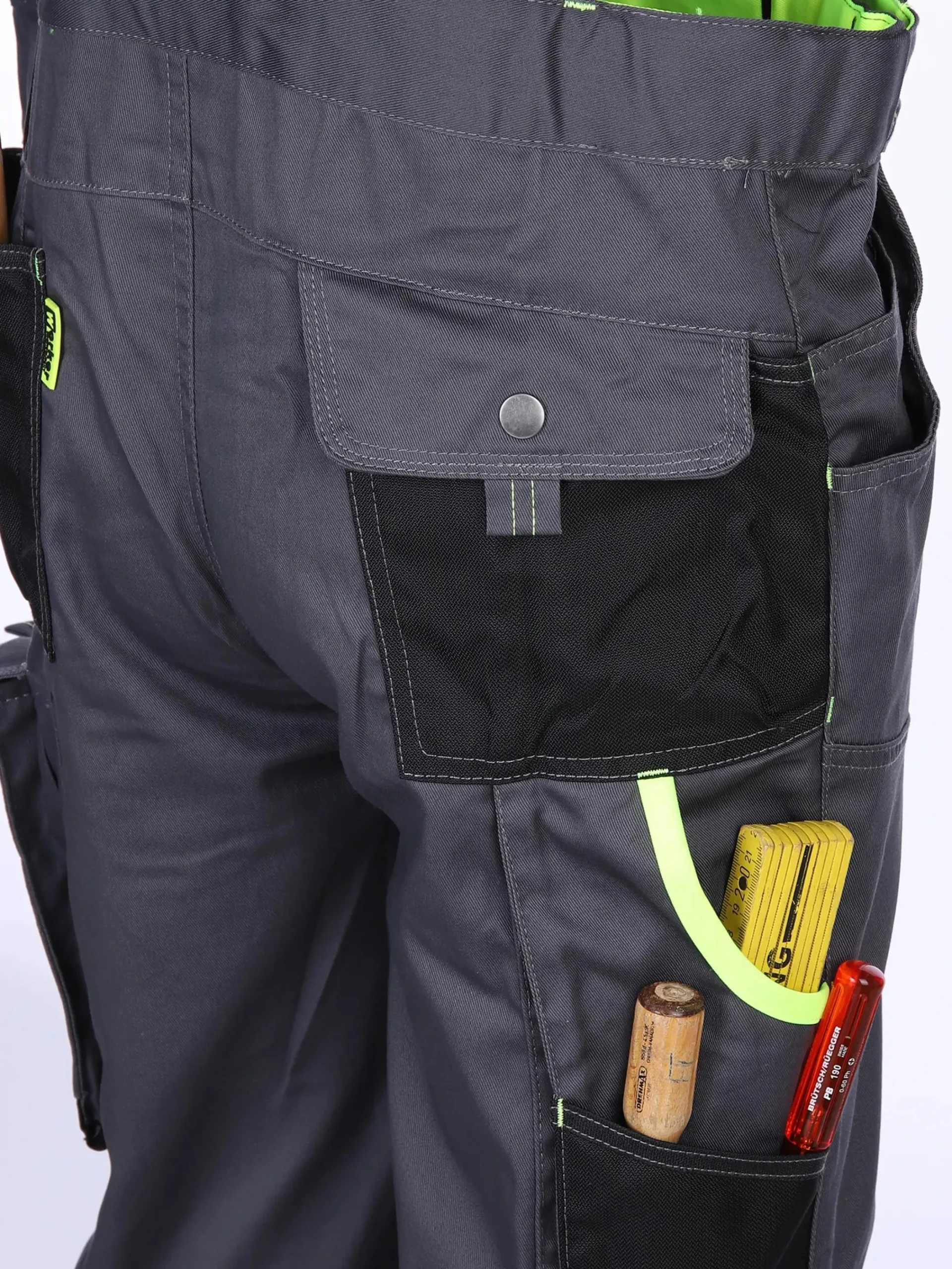 Herren Worker Herren Latz-Arbeitshose mit Neondetails