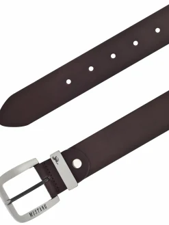 Herren Mustang Herren Ledergürtel mit Logo