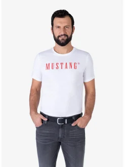 Herren Mustang Herren Ledergürtel mit Logo