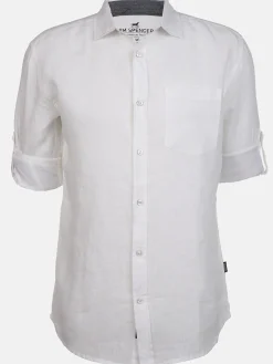 Herren Jim Spencer Herren Leinenhemd mit krempelbarem Ärmel